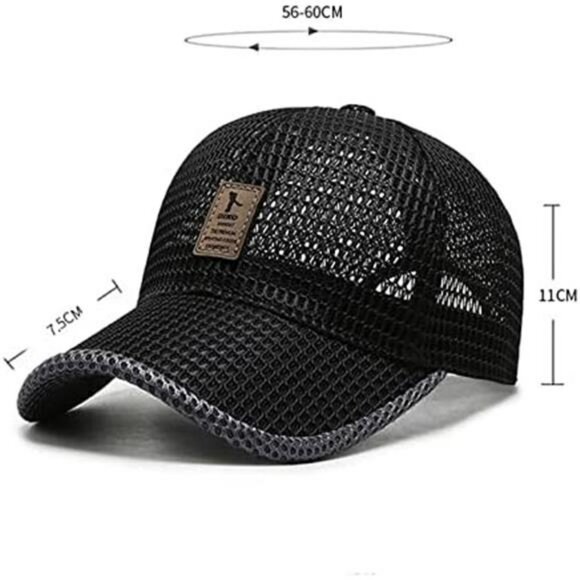 Mesh Baseball Cap Adjustable Quick Dry Hat Men Women Running Outdoor Sport - Picture 2 of 8